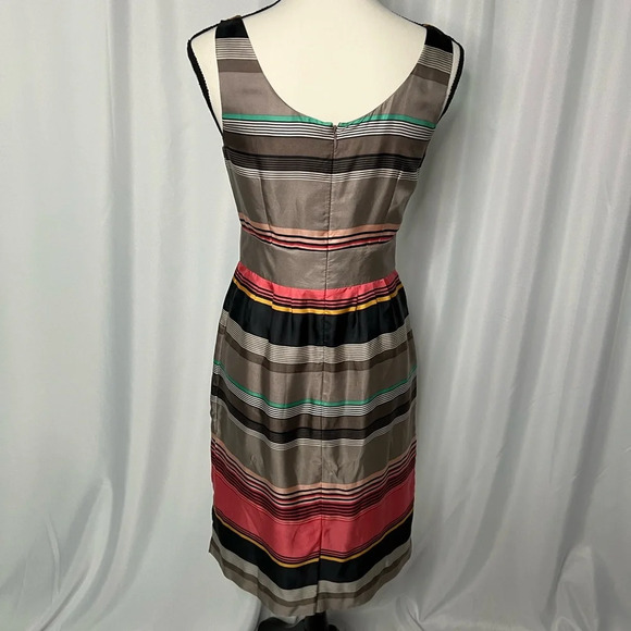 Banana Republic Casey Stripe Silk Sheath Dress. - size 2 - Picture 6 of 16